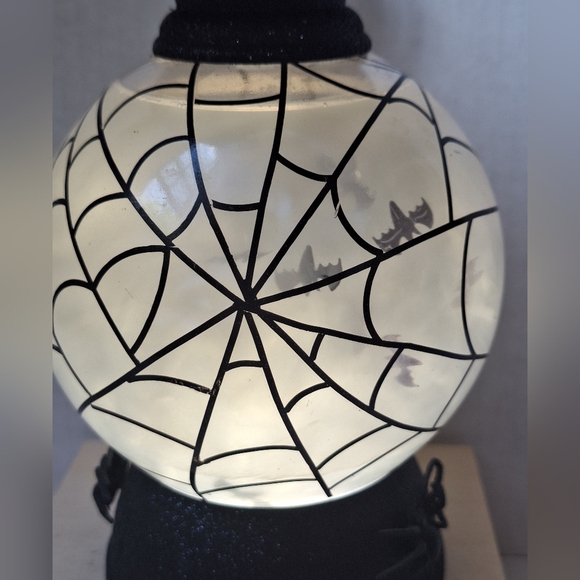 Bath & Body Works SpiderWeb Bats Globe Pedestal Candle Holder Halloween2020 - Picture 3 of 6